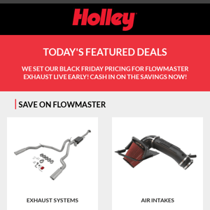 FLOWMASTER BLACK FRIDAY DEALS: Save BIG On Exhaust Parts!