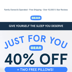 40% OFF SAVINGS 💤💤💤