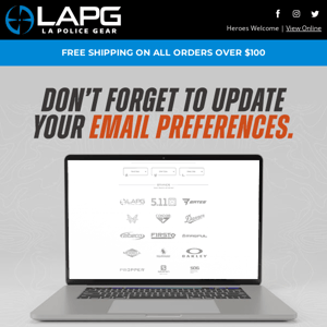Be sure to update your email preferences!