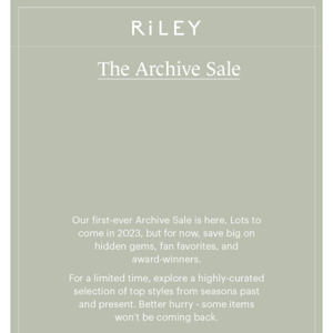 The Archive Sale: Up to 50% Off