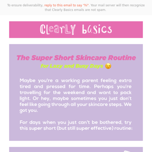 Your Lazy Skincare Routine