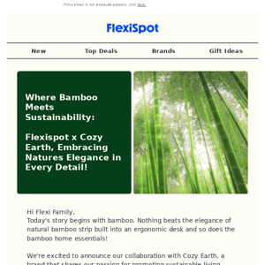 🌍Where Bamboo Meets Sustainability-Flexispot X Cozy Earth Up to 40% Off