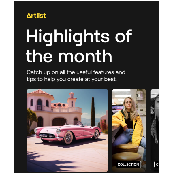 Artlist.io, discover the latest updates and highlights in Artlist