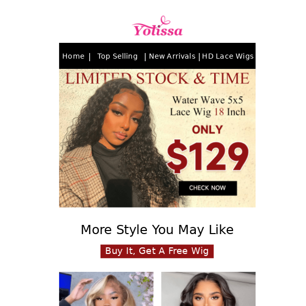 $129 For 18 Inch Lace Wig! Shop Now!👇