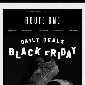 ⚫ 20% Off Footwear Today - Black Friday Daily Deals