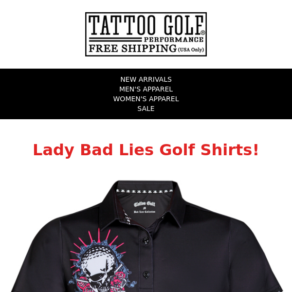 ☠️New Women's Bad Lies Golf Shirts☠️