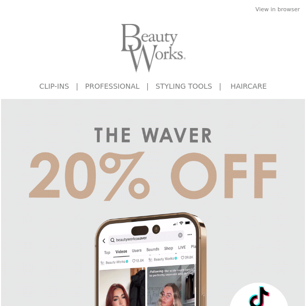 Get 20% Off: Beauty Works Waver for Mermaid Waves! 🤩