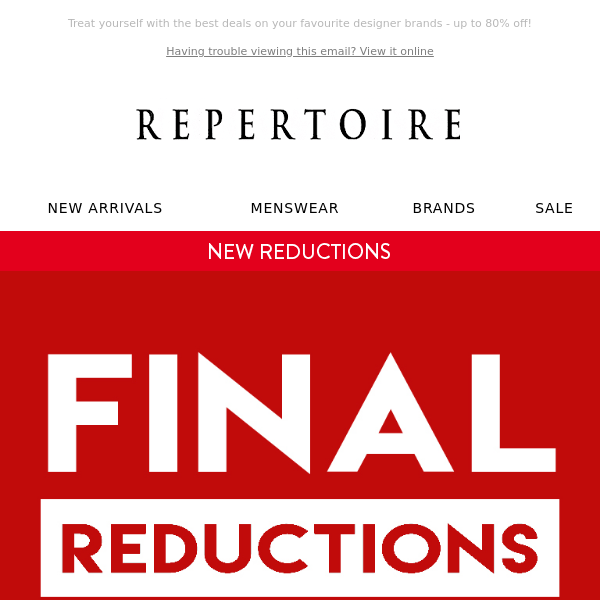 FINAL REDUCTIONS | Shop the Biggest Savings