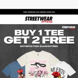 Buy 1 Get 2 FREE: Graphic Tees