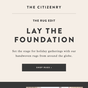 Lay The Foundation: Rugs for Winter