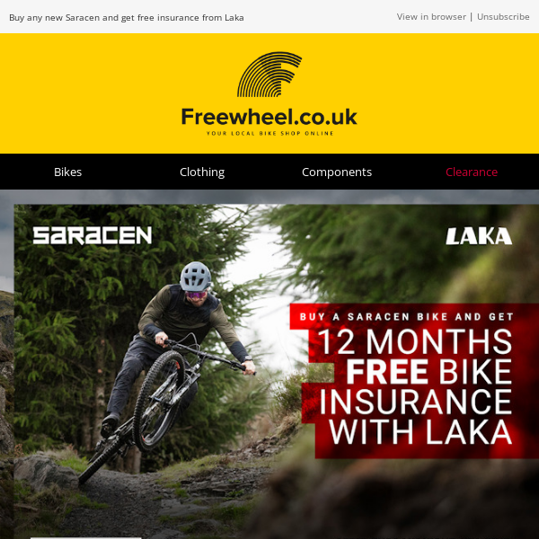 Buy a Saracen and get free insurance!