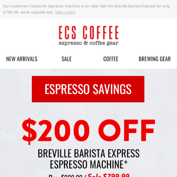 Get $200 OFF the Breville Barista Express! ☕