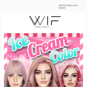 Get ready for summer with our vibrant ice-cream colored wigs!🤩