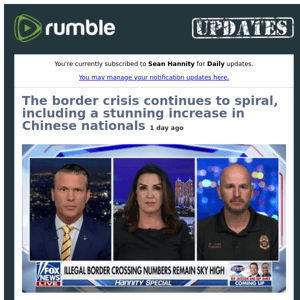 Sean Hannity: "The border crisis continues to spiral, including a stunning increase in Chinese nationals" and 2 more videos