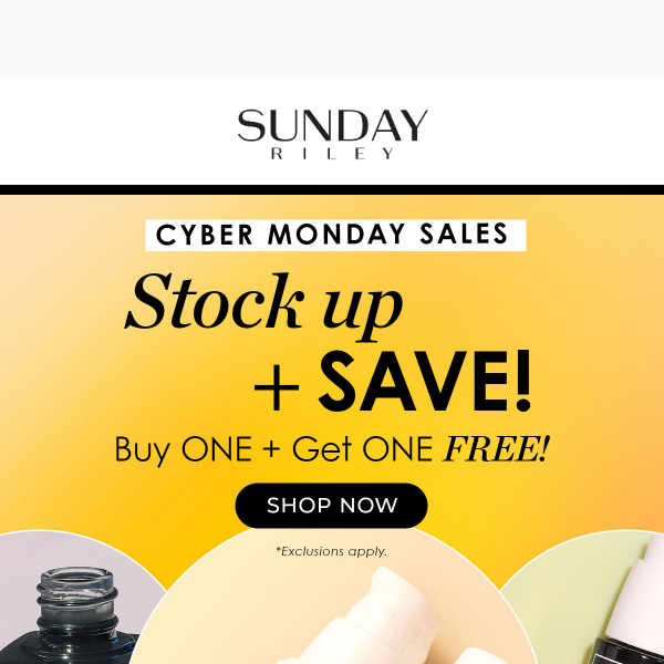 Cyber Monday Skincare Spectacular: 25% Off + Double the Joy with BOGO!