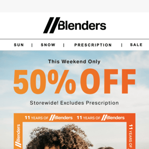 🚨Limited Time Left // Celebrate ELEVEN Years of Blenders With 50% OFF Sitewide