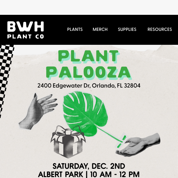 Your Free Ticket to Saturday's Plant Palooza! 🌿🎟️
