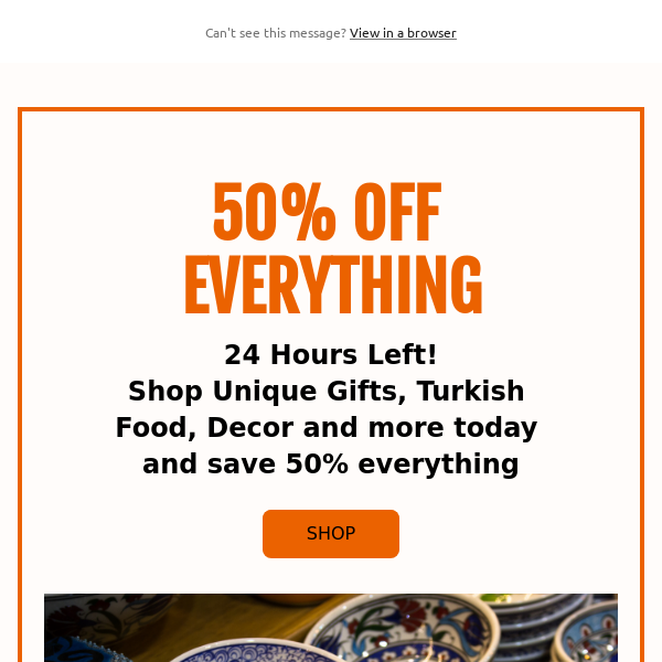 50% OFF Everything