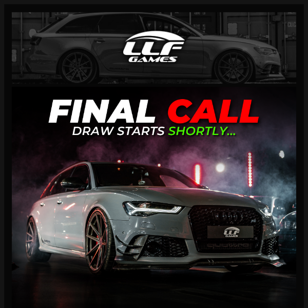 🚨 LLF Games, the odds of WINNING this 750bhp RS6 at 10pm are CRAZY!