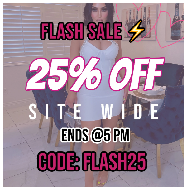 25% OFF SITEWIDE⚡️ENDS @5 PM LOS ANGELES TIME🤯