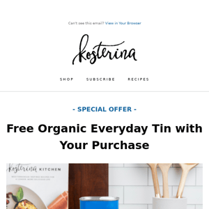 LIMITED-TIME: Free Organic EVOO with Purchase ✨