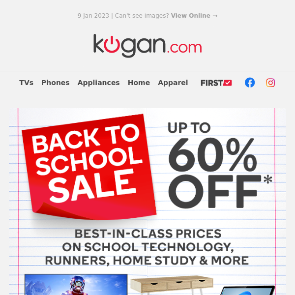 🔔 Back to School Sale is ON! Up to 60% OFF Best-in-Class School Tech, Runners, Home Study Essentials & More!*