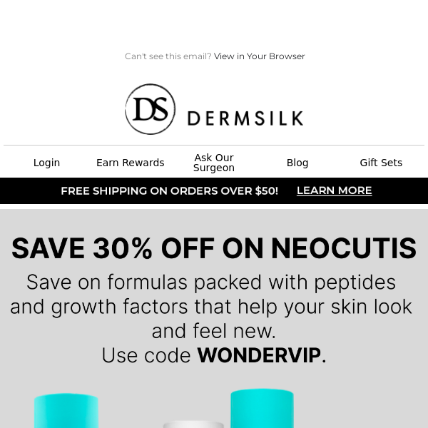 Get your glow on! 🎉 Neocutis sale now up to 30% off!