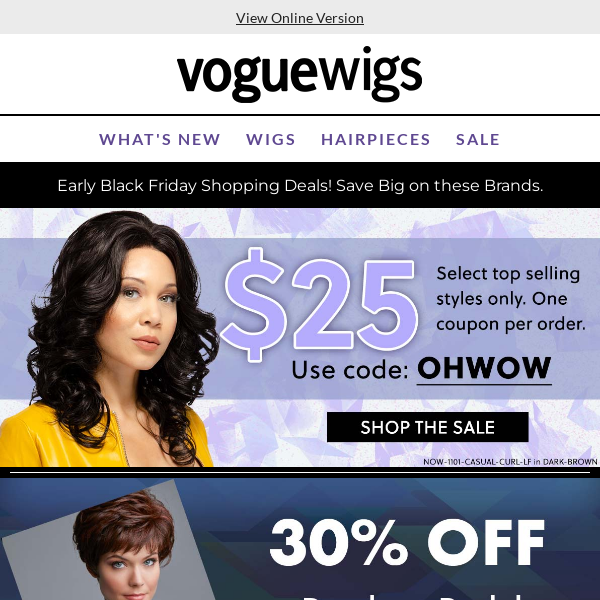 🌟 Get Early Access to Black Friday Savings at VogueWigs! 🛍️