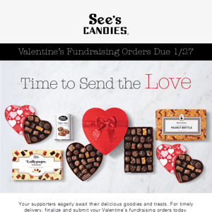 Due Tomorrow: Valentine’s Fundraising Orders 🍫 🎁