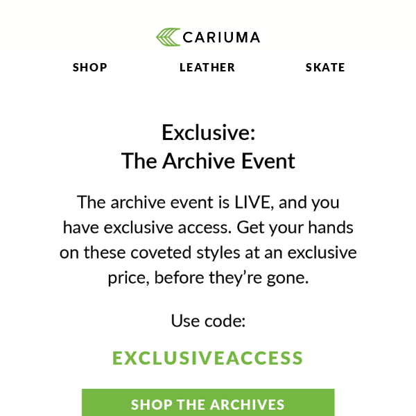 Exclusive Access: The Archive Event