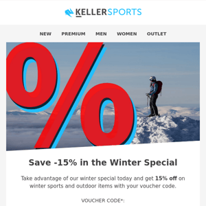 Save -15% in the Winter Special