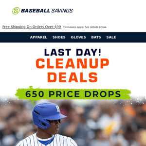 Last Day for Cleanup Deals: 650 Items Discounted!