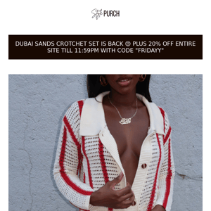 DUBAI SANDS CROTCHET SHORTS SET IS BACK