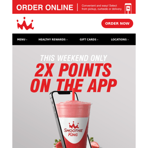 2x Points On The App This Weekend!