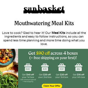 Enjoy your time in the kitchen with Meal Kits