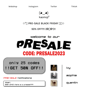 🌐 PRE-SALE BLACK FRIDAY!! | 2023