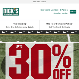 *** Up to 30% off select Nike going on NOW! ***