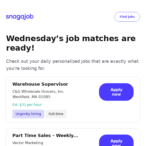 Personalized job matches for March 13, 2024