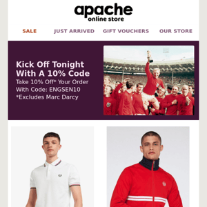 ⚽Apache Kick Off Tonight With A 10% Code