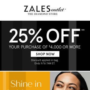 ONE DAY ONLY: 25% OFF Your Purchase!