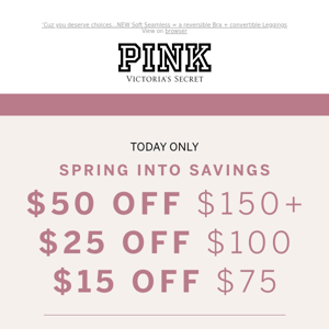 One Day Only: Up to $50 Off