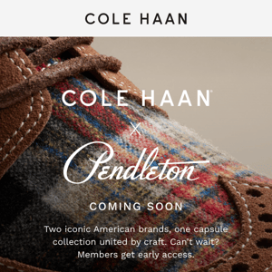 Coming soon: Cole Haan x Pendleton