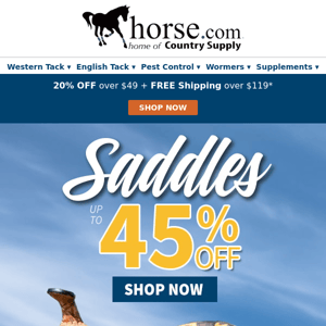Western Tack Sale! 20% Off + Free Shipping