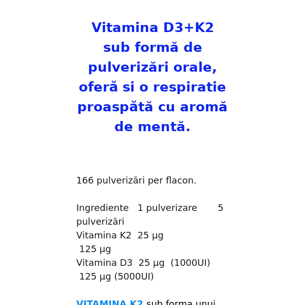 🌈Oral Spray Vitamin D3 + K2 💨