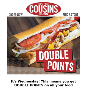 Midweek Bonus: Double Points!😁