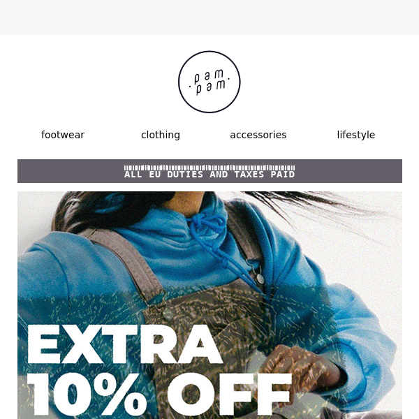 extra 10% off sale with code: SALE10
