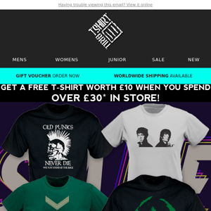 Last Chance To Buy These Great T-Shirts; Under £10!