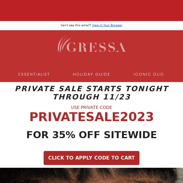 35% SITEWIDE Private Sale