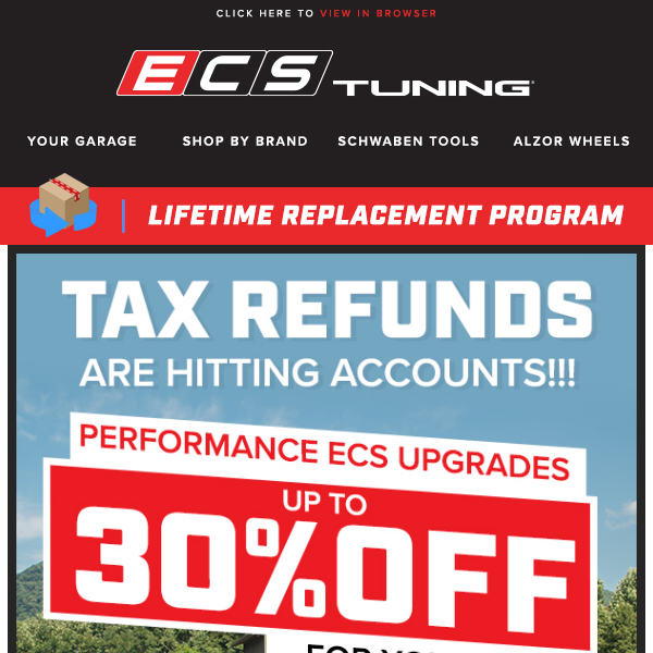 Stretch your Tax Return with Up To 30% off ECS Performance!