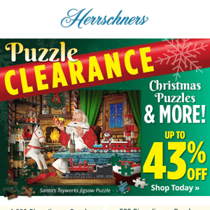 It's a PUZZLE CLEARANCE! Shop now for up to 43% off!